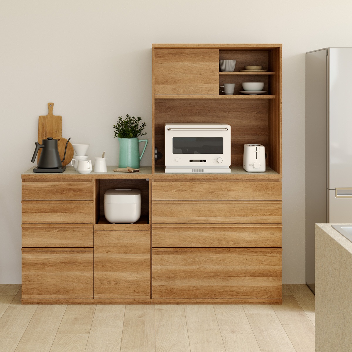 ダイニングボード コモピア CMA-1890HNA 白井産業 【お客様組立商品