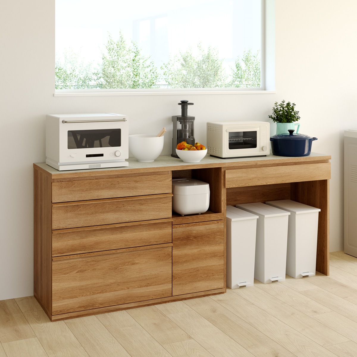 キッチンカウンター コモピア CMA-9012SLNA 白井産業 【お客様組立商品