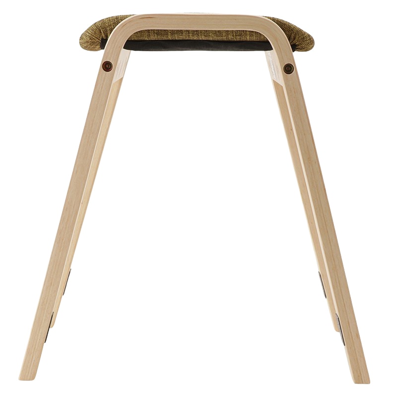 未使用 スタッキングスツール VH-7920 ナチュラル×グリーン 2脚セット