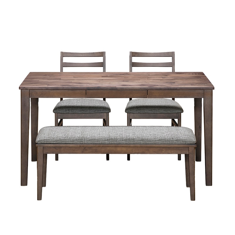 ダイニング4点セット SANTANA テーブル135DT WN + チェアDC N.BR/BR +