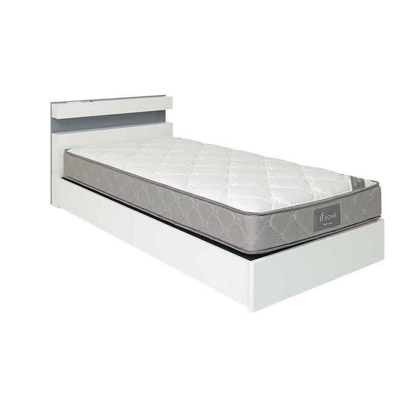 ベッドフレーム NライムBOX WH/GY【大型商品配送】の通販｜東京