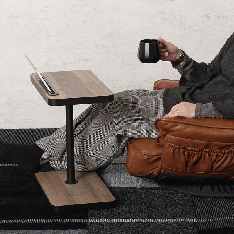 昇降サイドテーブル IF-SMST69 メラミン BR【お客様組立商品】の通販