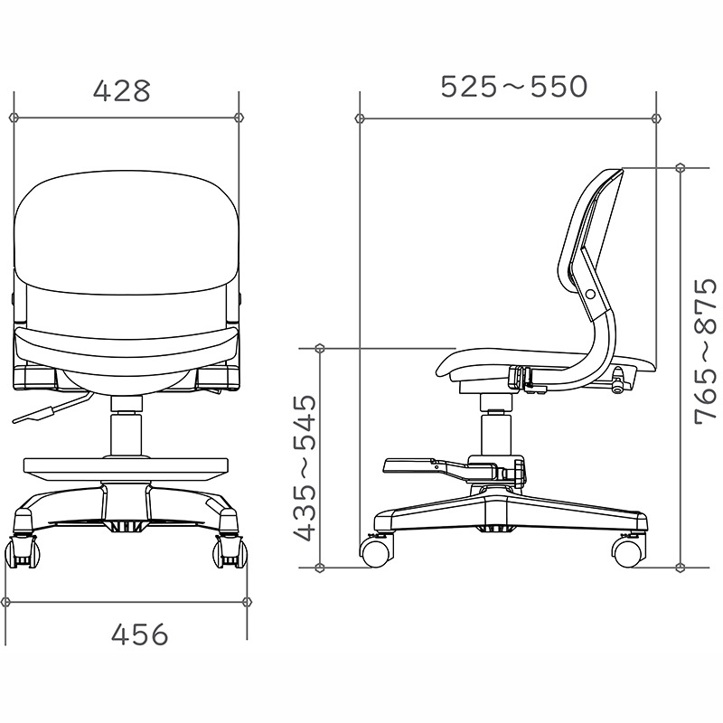 学習イス ハイブリッドチェア CDC-875 CDC-876 BK コイズミ【大型商品