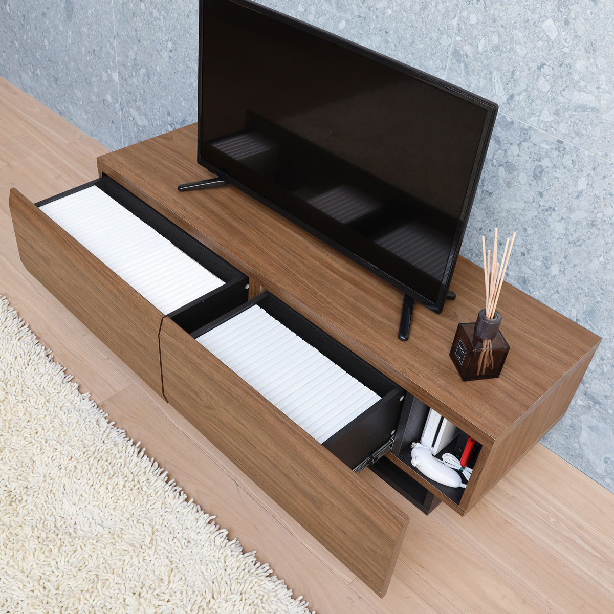ローボード ログーノ LOG-3512GH 白井産業【お客様組立商品】※色違い