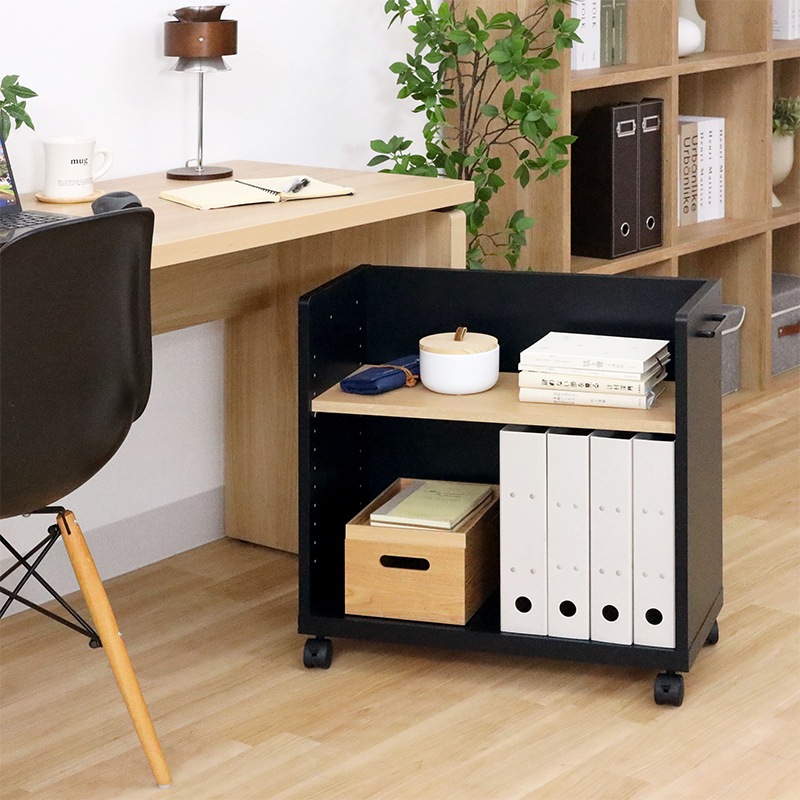 デスクワゴン オフィスコ2 OBK-6060P BK 白井産業【お客様組立商品
