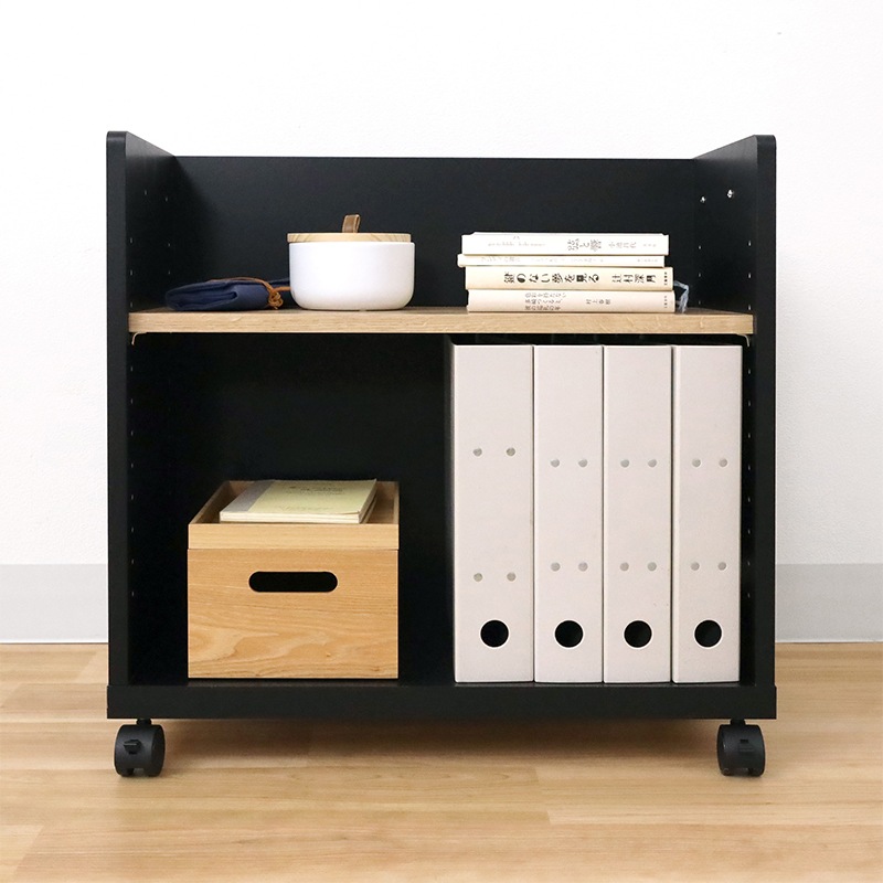 デスクワゴン オフィスコ2 OBK-6060P BK 白井産業【お客様組立商品