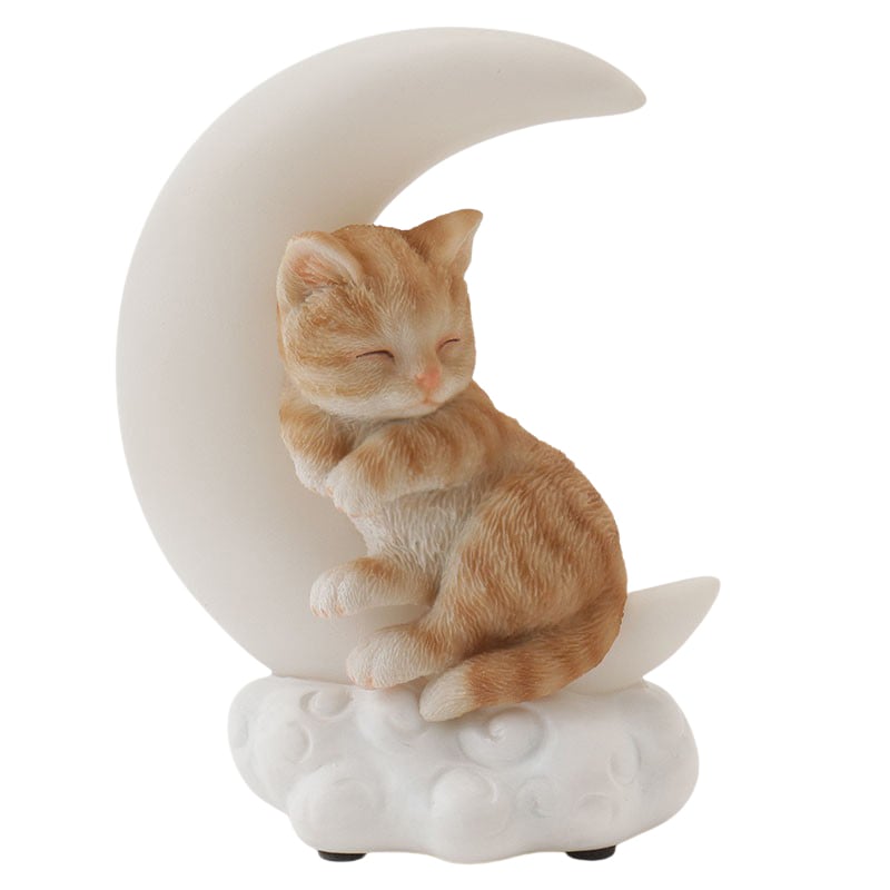 猫　オーナメント　飾り　月 オーナメントライト QB-015Yムーンライトキャットの通販｜東京