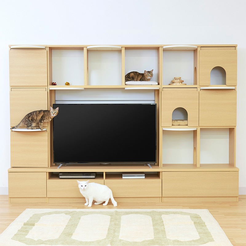 【最終】テレビラックA テレビ台 ニャコモ NCM-1813H NA 白井産業【お客様組立品