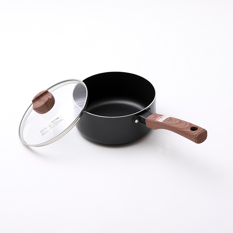 なべ★ ガス・IH対応18cm 片手鍋 IFウッドBK IH18cmカタテの通販
