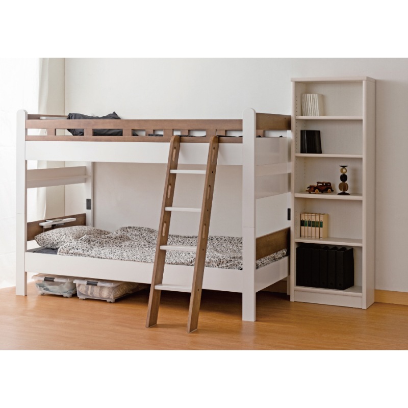2段ベッド Nエリア＋ハシゴ カラー(チェリーナチュラル+ウェンジ