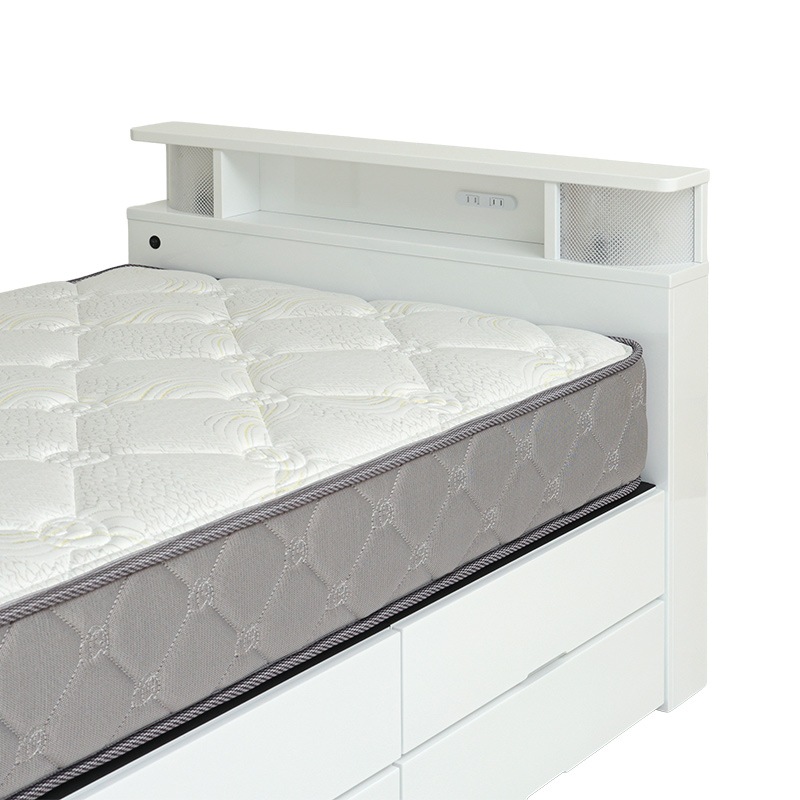 チェストベッド ベッドフレーム ネピア WH Sシングル【大型商品配送