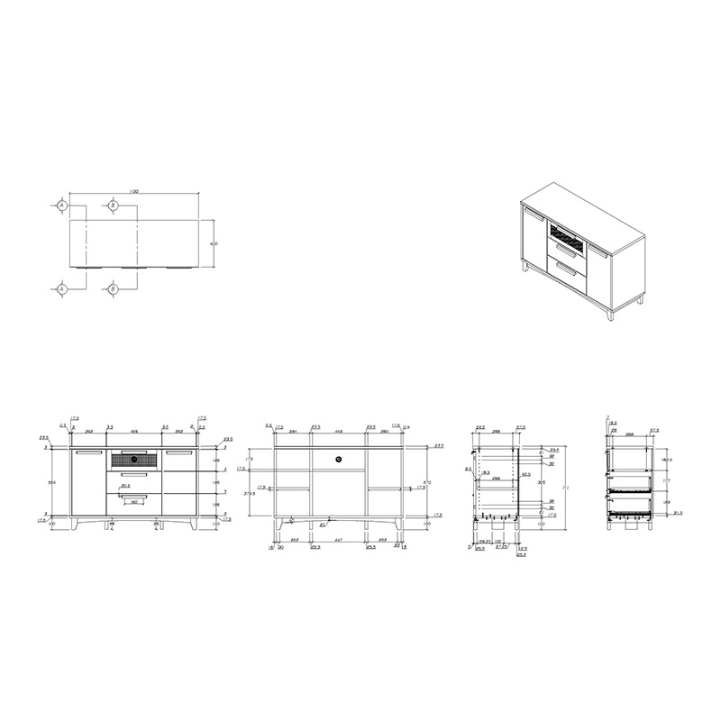 TOKYOinterior キャビネット カールセン リビング C187 TOKYOinterior キャビネット カールセン リビング C187