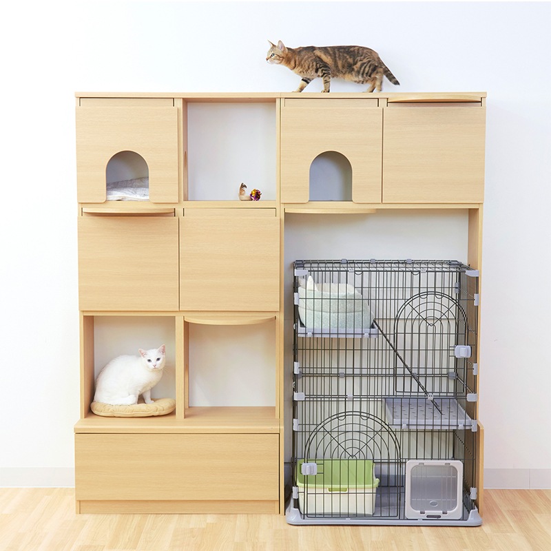 １月６日まで金属製オープンケージ 71*51*65cm ケージ用オープンラック ニャコモ NCM-1890 NA 白井産業【お客様組立品