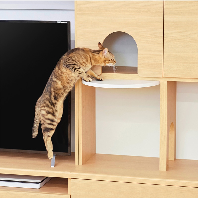 L様おまとめ　棚とねこ ケージ用オープンラック ニャコモ NCM-1890 NA 白井産業【お客様組立品