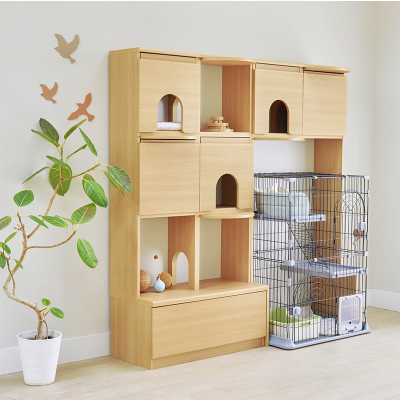 ケージ用オープンラック ニャコモ NCM-1890 NA 白井産業【お客様