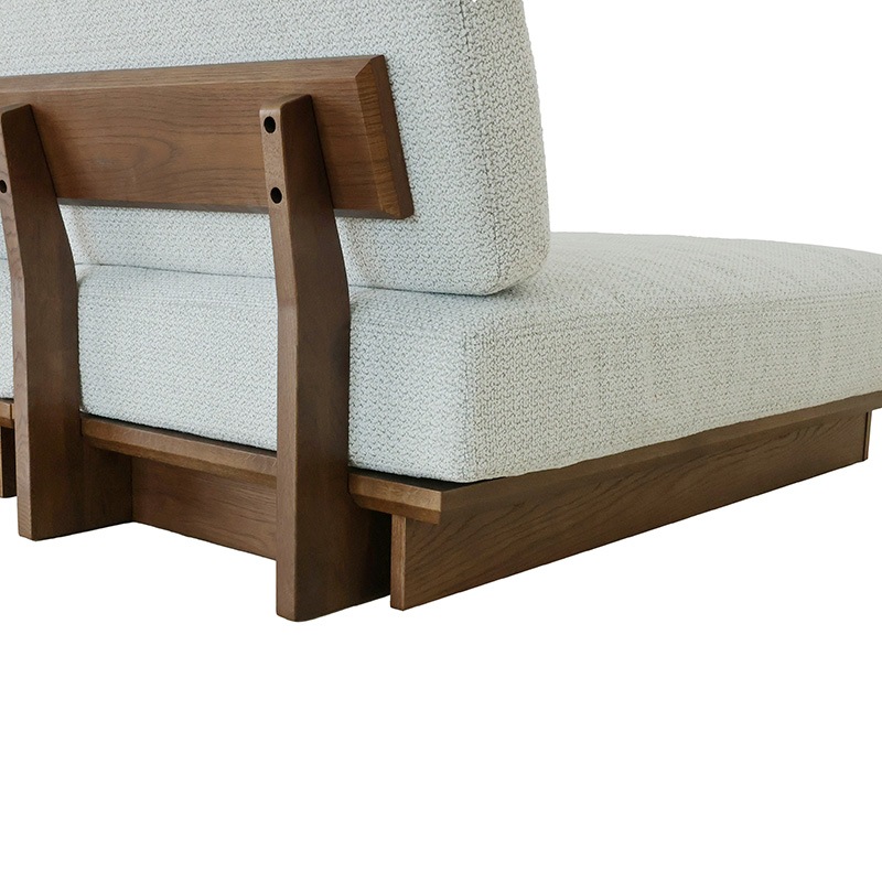 カウチソファセット Bragi BR + クッション A10158-3 WH【大型商品配送