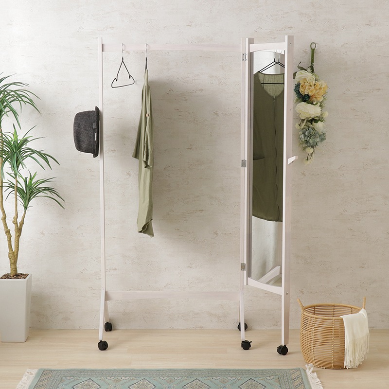 Sheh様　特別仕様　スタンド スタンドミラー IFM-3909WH Hanger Mirror 【お客様組立商品】の通販