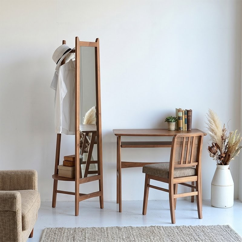 スタンドミラー M-3714BR Mirror Hanger -charl- 【お客様組立商品】の