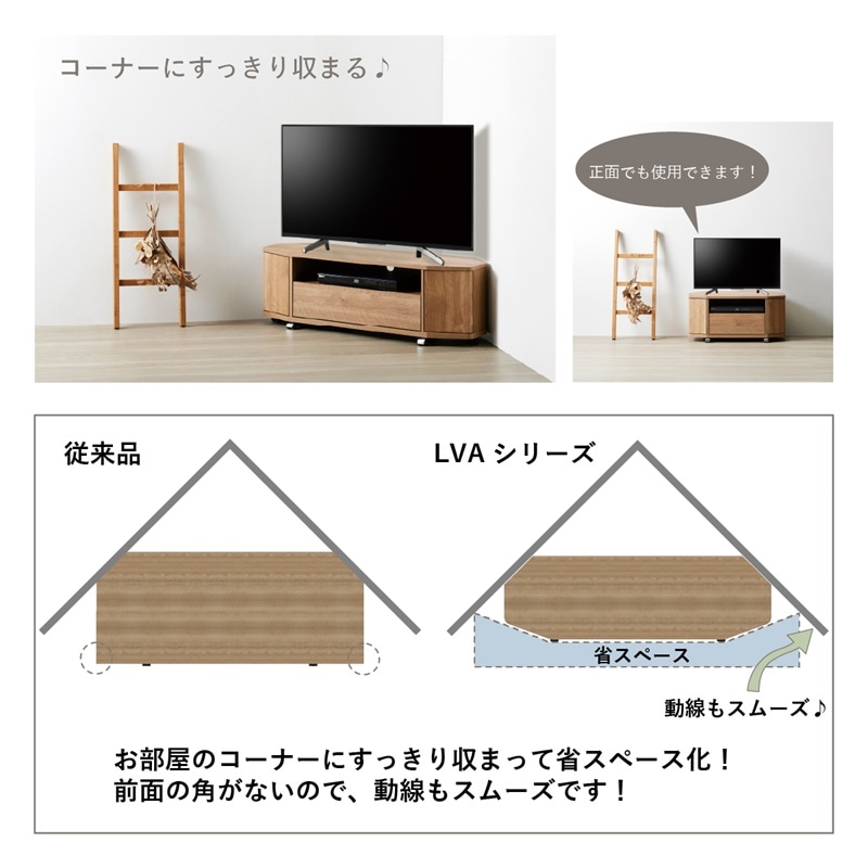 コーナーTVボード リヴァンテ-LVA-4080AV【お客様組立商品】の通販