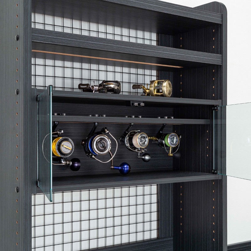 リールキャビネット ペスカレージ PSR-3075GBK 白井産業 【お客様組立