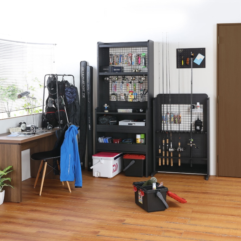 リール棚板 ペスカレージ PSR-W75RBK 白井産業 【お客様組立品