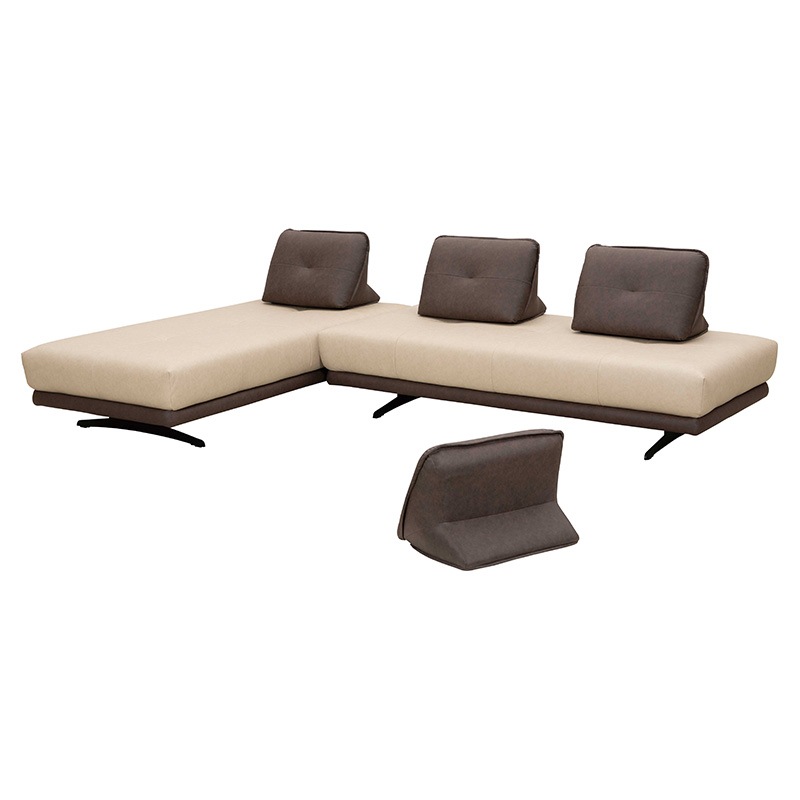 ソファセット LUTIE sofa SAND-DBR/IV＋LUTIE cushion SAND-DBR【大型