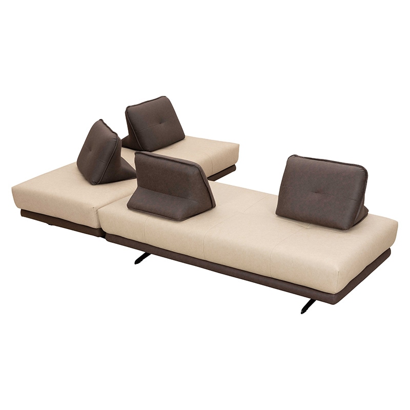 ソファセット LUTIE sofa SAND-DBR/IV＋LUTIE cushion SAND-DBR 【大型