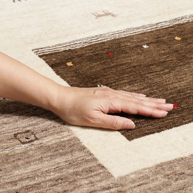 実店舗のみ取扱い商品】ギャッベM Explorer2 BR if HOME※2サイズ有の