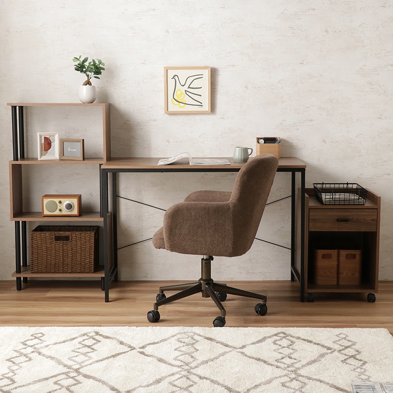 デスク3点セット IF ボルトEZ WAL/BK【お客様組み立て商品】の通販