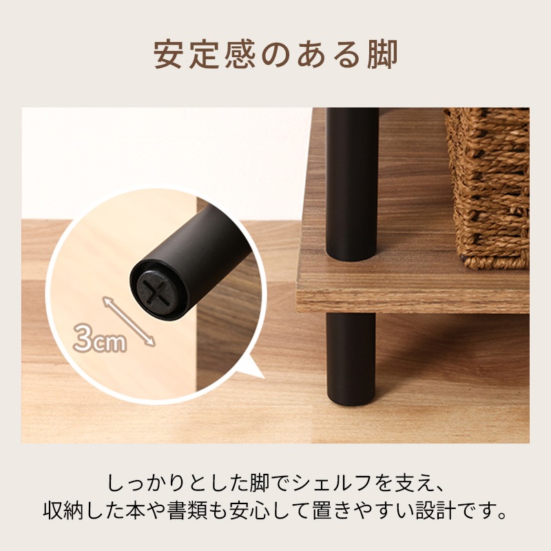 デスク3点セット IF ボルトEZ WAL/BK【お客様組み立て商品】の通販