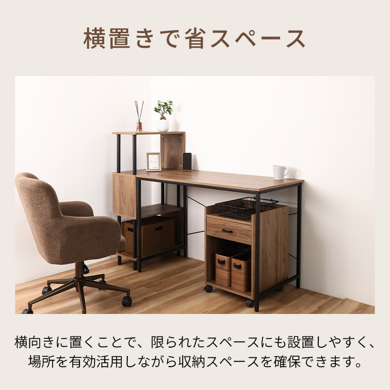 デスク3点セット IF ボルトEZ WAL/BK【お客様組み立て商品】の通販