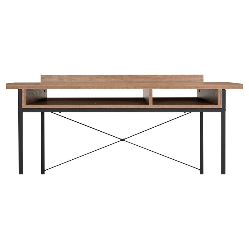 棚付きデスク IF ウィズダム WAL/BK【お客様組立商品】の通販｜東京