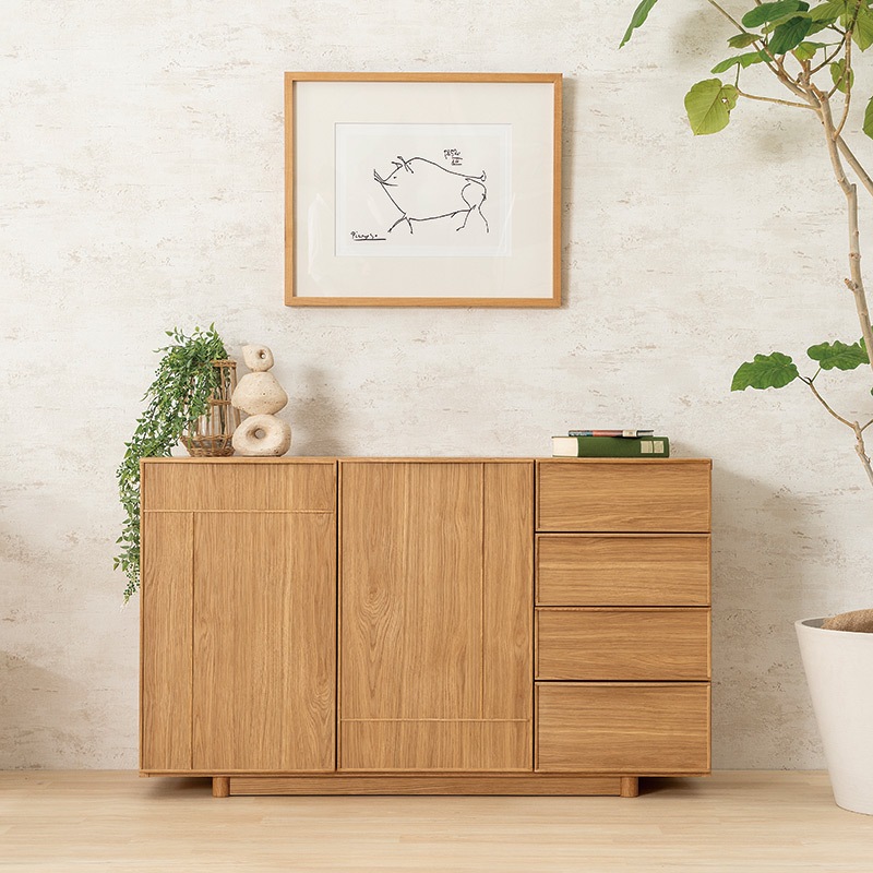 IKEA BONDE テレビボード　サイドボード　ドイツ製　都内中央区直接引取可 BOASTAD ボアスタード テレビボード, ブラック/オーク材突き板