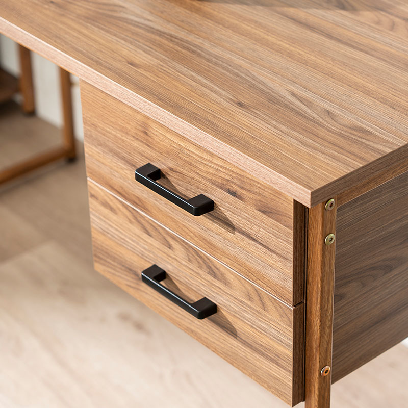 木目風デスク IF ブーム D WAL/BR【お客様組立商品】の通販｜東京