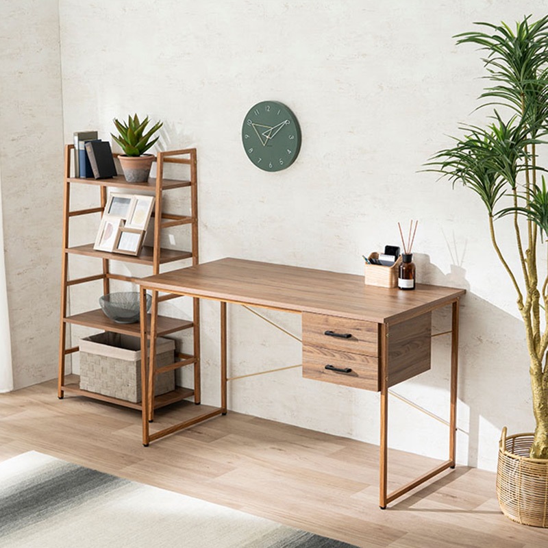 木目風デスク IF ブーム D WAL/BR【お客様組立商品】の通販｜東京