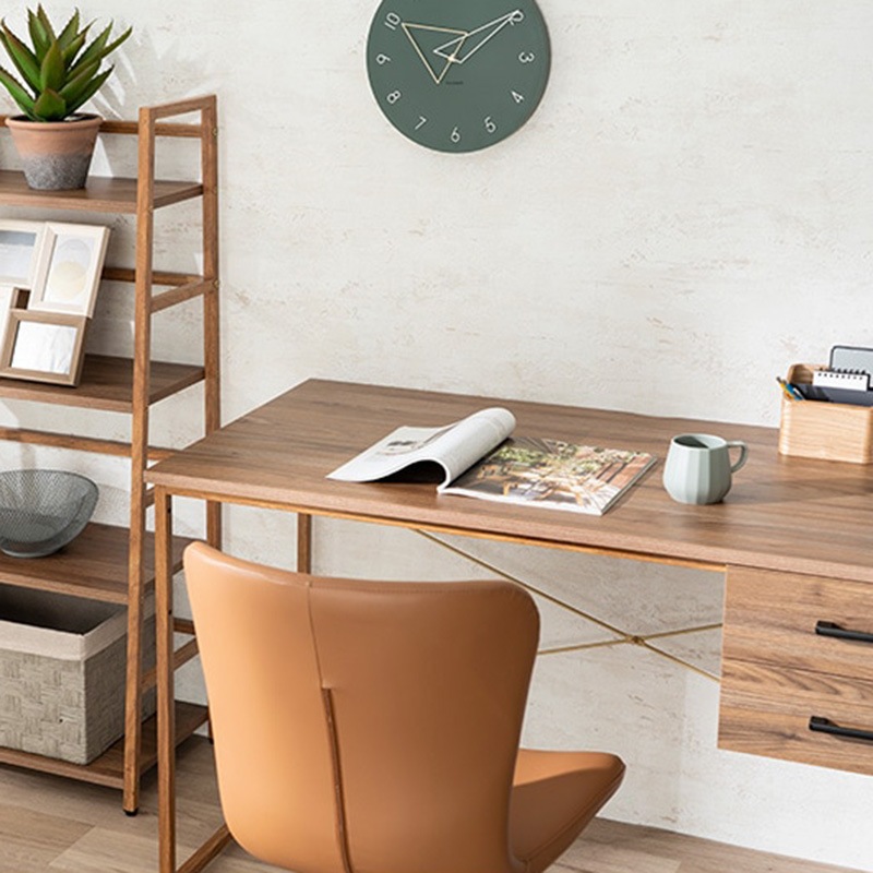 木目風デスク IF ブーム D WAL/BR【お客様組立商品】の通販｜東京