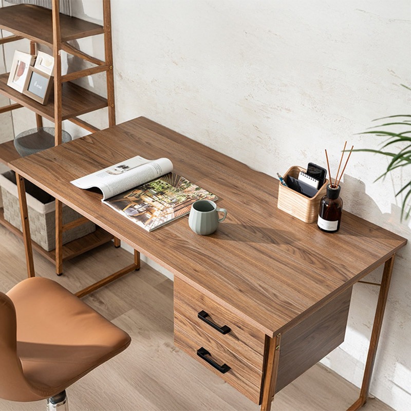 木目風デスク IF ブーム D WAL/BR【お客様組立商品】の通販｜東京