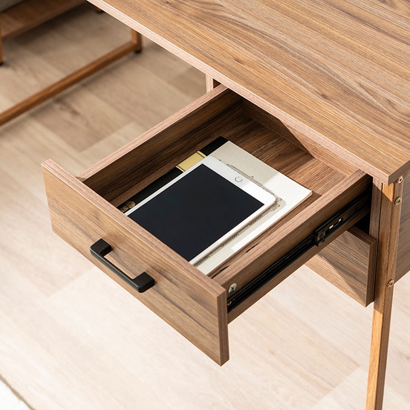 木目風デスク IF ブーム D WAL/BR【お客様組立商品】の通販｜東京