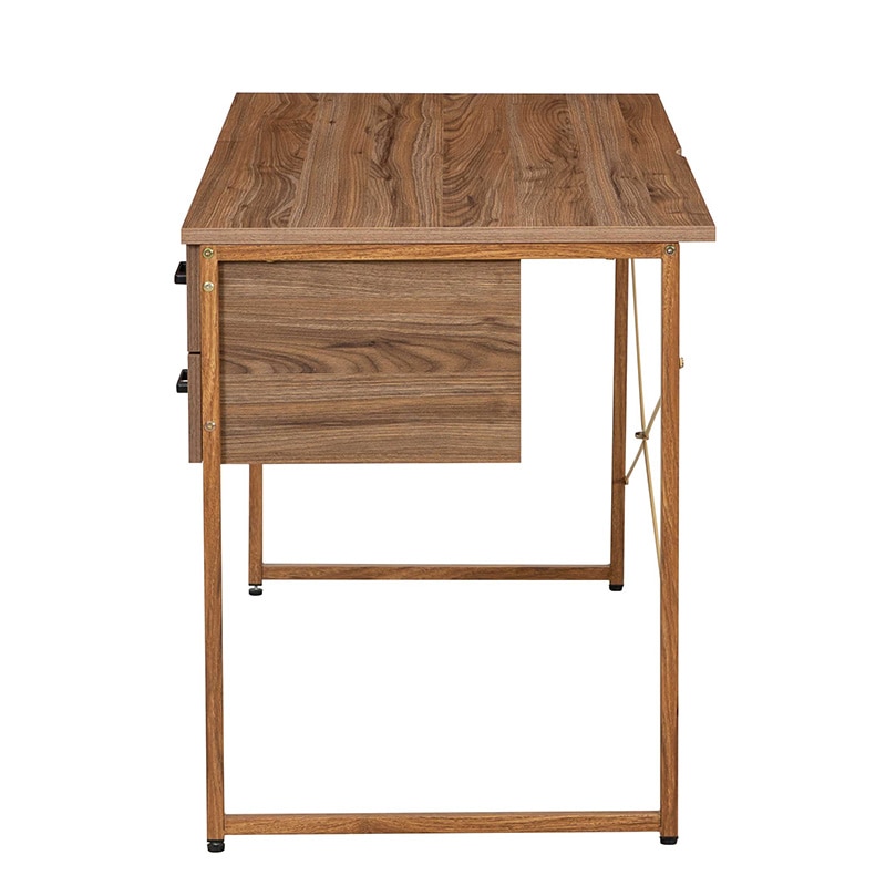 木目風デスク IF ブーム D WAL/BR【お客様組立商品】の通販