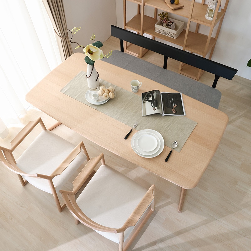 デスクとベンチの2点セット ダイニング4点セット Mys テーブル TJT-LD189065-B ONC + アームチェア