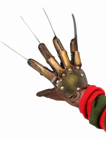 【未使用美品】エルム街の悪夢 惨劇の館フレディグローブ プロップレプリカ エルム街の悪夢3 惨劇の館/ フレディ・クルーガー グローブ