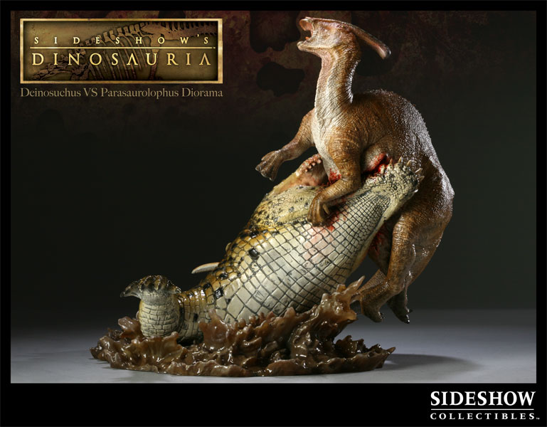 【希少】ダイナソーリア　ディノスクスVSパラサウロロフス Dinosauria collectible ディオラマスタチュー デイノスクス VS