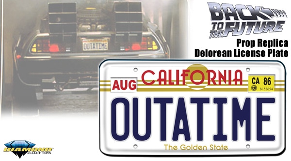 プロップレプリカ アウト ア タイム ナンバープレート