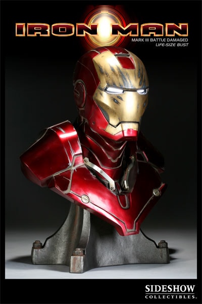 SIDESHOW アイアンマン マーク3 バトルダメージ ライフサイズバスト アイアンマンマーク3 バトルダメージ ライフサイズバスト