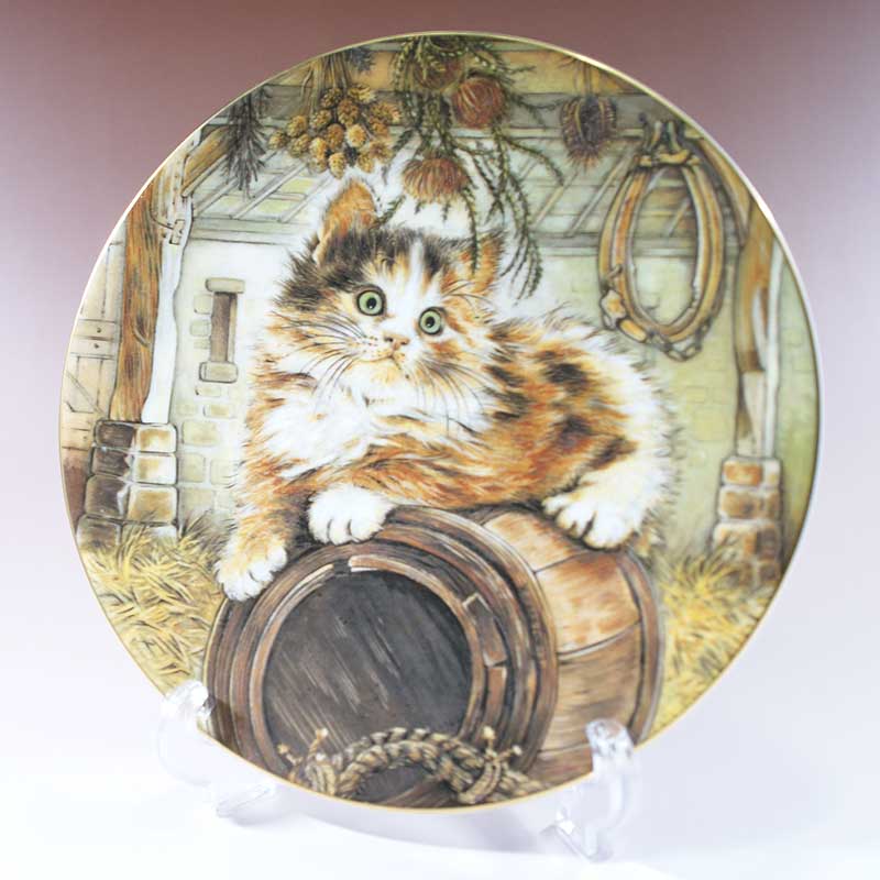 ロイヤルウースター猫の絵皿プレート COUNTRY KITTY Hamilton Collection限定1985年