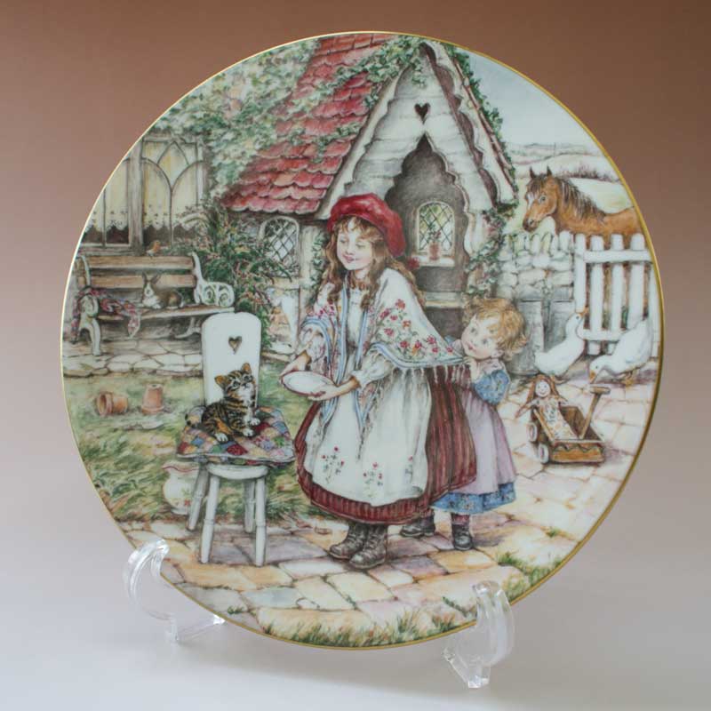 ロイヤルウースター 猫の絵皿プレート BARNARDO'Sクリスマスプレート My First Kitten1993年