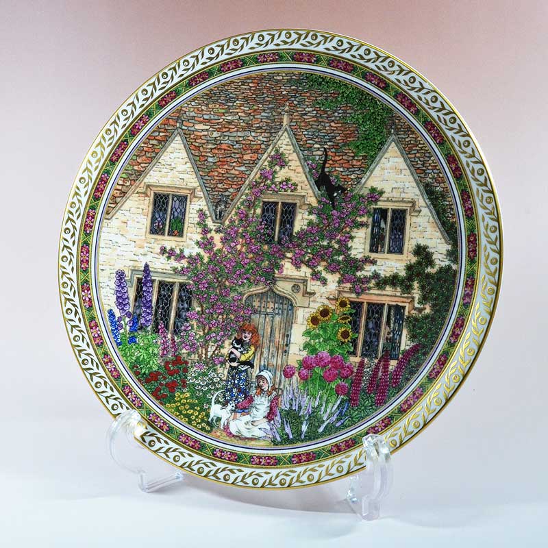 ロイヤルウースター 猫の絵皿プレート COTSWOLD STONE スー・スカラード1991年