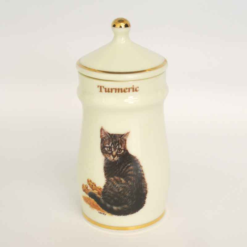 ダンバリーミント レズリー・アン・アイボリー猫のスパイスジャー ターメリック / クリスティ