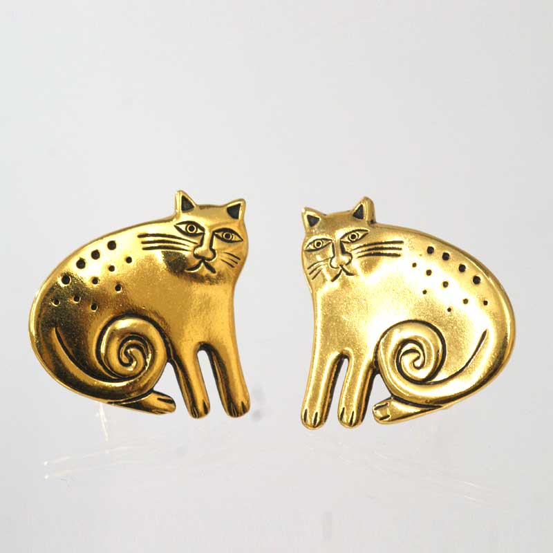 ローレルバーチ猫のヴィンテージイヤリング 1970-80年代アメリカ TIM