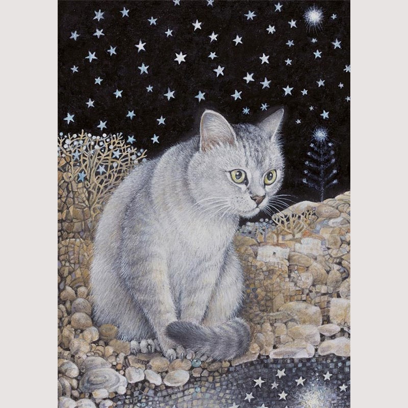 レズリーアンアイボリー 猫の輸入グリーティングカード封筒付 Mumu in Reflection